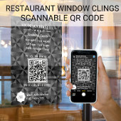 Modern 3D zwart logo van bedrijfsadviseur QR-code Raamsticker