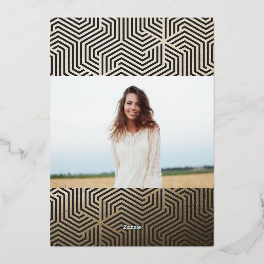 Modern 40e verjaardag stijlvol elegant script folie uitnodiging (Achterkant)