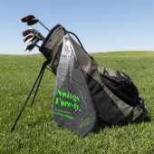 Modern 40th 50th Birthday Vaderdag Golf Pap Golfhanddoek (Groen)