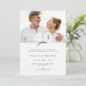 Modern 40th Wedding Anniversary with Photo Kaart (Staand voorkant)