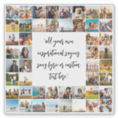 Modern 48 Fotocollage Aangepaste offerte Sticker (Voorkant)