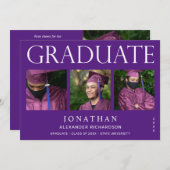 Modern 4 Aankondiging van het Foto Afstuderen - Pa (Voorkant / Achterkant)