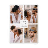 Modern 4 Collage Weddenschap met foto's Hartelijk Magneet (Verticaal)