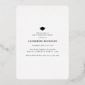 Modern 4 Foto Afstuderen Folie Uitnodiging (Achterkant)