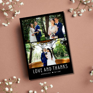 Modern 4 Foto Weddenschap Bedankt