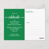 Modern 4 Fotocollage Groen Afstuderen Briefkaart (Achterkant)