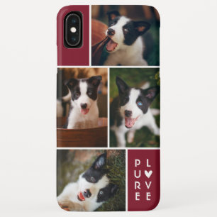 Modern 4 fotocollage   Pure Love   Cranberry iPhone XS Max Hoesje
