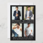 Modern 4 Foto's Pro Model Actor Comp Kaart (Voorkant)