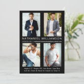 Modern 4 Foto's Pro Model Actor Comp Kaart (Staand voorkant)