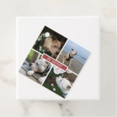 Modern 4 foto's raster bedankjes labels (In situ)