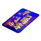 Modern 4 juli Amerikaanse vlag Magneet (Linkerzijde)