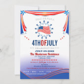 Modern 4 juli Feest Kaart (Voorkant)
