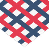 Modern 4 juli rood wit patriottisch raster korte tafelloper (Hoek)