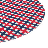 Modern 4 juli rood wit patriottisch raster snijplank (Hoek)