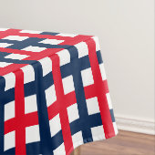 Modern 4 juli rood wit patriottisch raster tafelkleed (Voorbeeld)