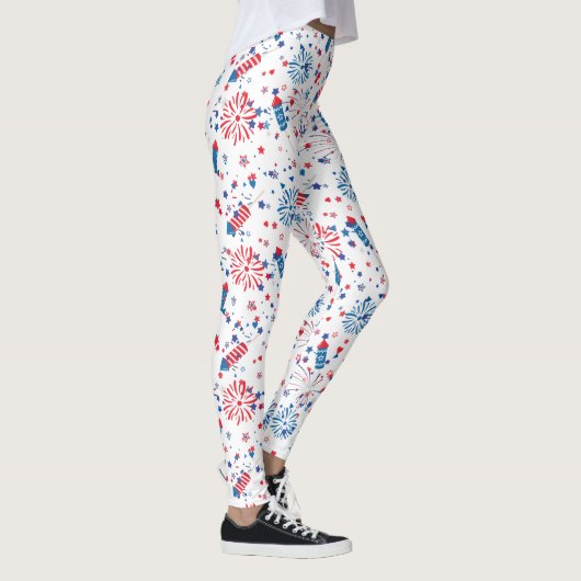 Modern 4th Juli Patroon 03 Leggings (Rechts)