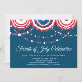 Modern 4th of July Flag Bunting Invitation (Devant)