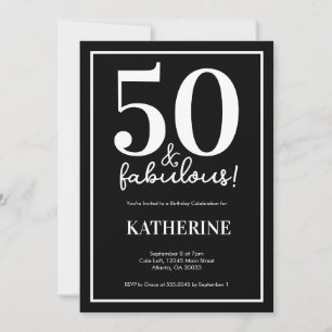 Modern 50 en Fabulous 50ste verjaardag  Kaart