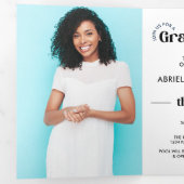 Modern 5 Foto Afstuderen Tri-Fold Uitnodiging (Binnenzijde eerst)