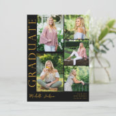 Modern 5 foto zijkant Afstuderen - zwart Kaart (Staand voorkant)