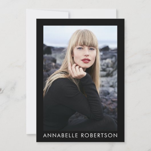 Modern 5 Fotomodel Acteur QR Code Comp Kaart (Voorkant)