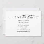 Modern 5 foto's Minimalistisch inktscript Save The Date (Achterkant)