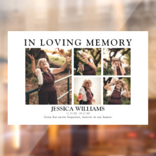 Modern 5 Memorial voor fotocollage Raamsticker