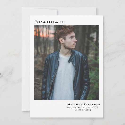 Modern 5 Photo Collage Afstuderen Kaart (Voorkant)