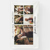 Modern 5 Photo Collage Memorial Banner (Verticaal)