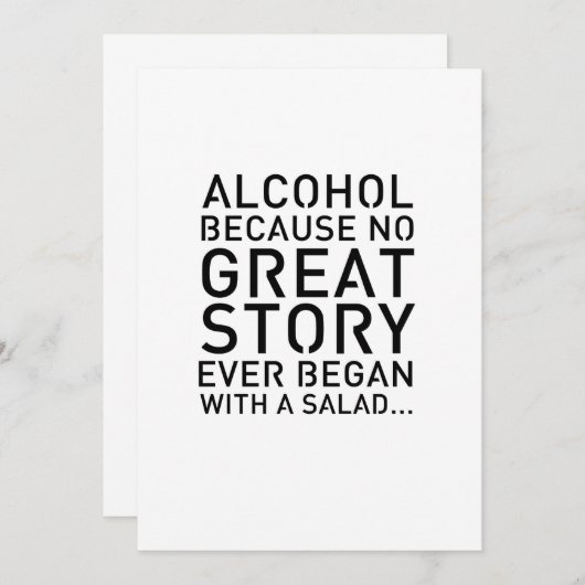 Modern 5x7 tafelbord alcohol omdat kaart (Voorkant / Achterkant)