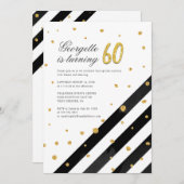 Modern 60ste verjaardag script kaart (Voorkant / Achterkant)