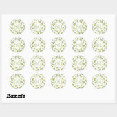 Modern 60th Birthday Lemon Citrus Ronde Sticker (Vel)