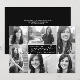 Modern 6 Afstuderen voor fotoscript uitnodigen - z Kaart
