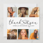 Modern 6 Foto Afstuderen Bedankkaart (Voorkant)