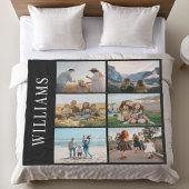 Modern 6 Foto Collage Fleece Deken