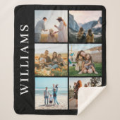 Modern 6 Foto Collage Sherpa Deken (Voorkant)