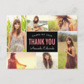 Modern 6 fotocollage Afstuderen dank u Briefkaart (Voorkant)