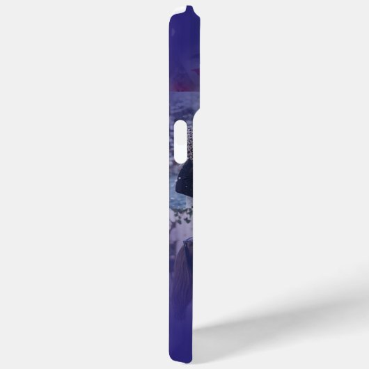 Modern 6 Fotocollage Blauw verloop Case-Mate iPhone Case (Achterkant / Rechts)