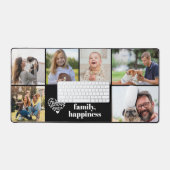 Modern 6 Fotocollage en Tekst Aangepaste Monogram  Bureaumat (Keyboard & Muis)