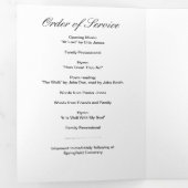 Modern 6-pagina Trifold 2-foto begrafenisprogramma Drieluik Programma (Binnenzijde eerst)