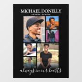 Modern 6 Photo Collage Memorial Raamsticker (Vel)