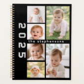 Modern 6 Photo Collage Personalized Planner (Voorkant)