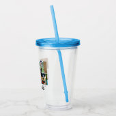 Modern 6-reeks fotocollage | Gepersonaliseerd Acryl Drinkbeker (Links)