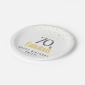 Modern 70 en fantastische verjaardag papieren bordje (Gekanteld)