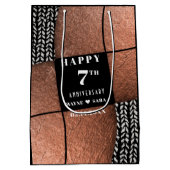 Modern 7e koperen wol Jubileum Medium Cadeauzakje (Achterkant)