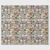 Modern 81 foto collage patroon cadeaupapier (Vlak)