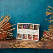 Modern 8 Photo Grid Love You Grandpa Cream Fotoplaat (Zijkant)