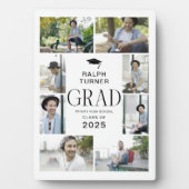 Modern 9 Photo Collage AFSTUDEERDER Keepsake Gift Fotoplaat (voorkant)