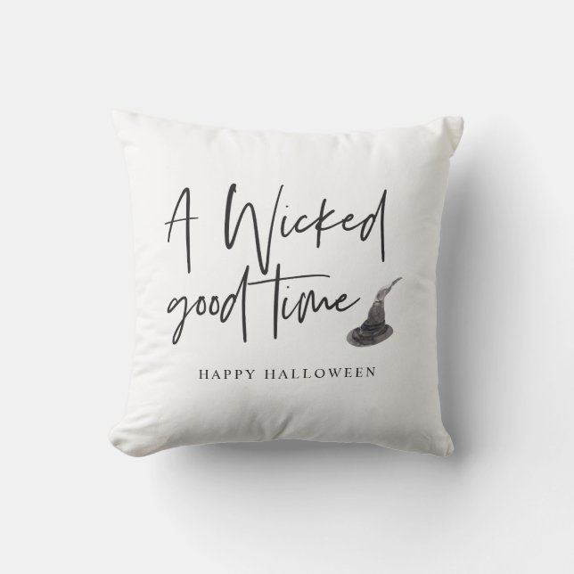 Modern A Wicked Good Time Quote | Happy Halloween Buitenkussen (Voorkant)
