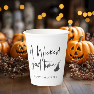 Modern A Wicked Good Time Quote Happy Halloween Papieren Bekers